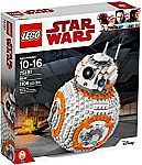 LEGO Star Wars BB-8 75187 Building Kit (1106 Piece) $71 