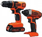 Black & Decker 20V MAX Drill/Driver Impact Combo Kit $60