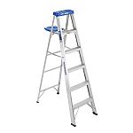Werner 6-ft Aluminum 250-lb Type I Step Ladder $40 and More