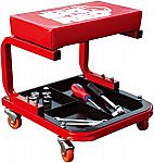 Torin Big Red Rolling Creeper Garage/Shop Seat: Padded Mechanic Stool with Tool Tray $10.49