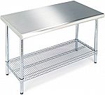 Seville 49"×24" Commercial Stainless Steel Top Worktable $75