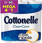 Cottonelle Clean Care Toilet Paper, 24 Mega Rolls $18.37