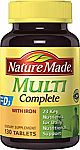 Nature Made Multi Complete with Iron 130 Tablets $4.31