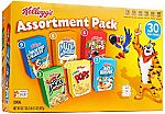 30-Count Kellogg's Breakfast Cereal Assortment Pack $6.43