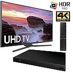 Samsung 55" Flat LED 6 Series Smart TV (2017) + LG Blu Ray Player $600