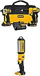 DEWALT 20v Lithium Drill Driver/Impact Combo Kit w/LED Hand Held Area Light $152