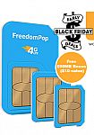FreedomPop - $0.01 4G LTE GSM Sim w/ Unlimited Talk, Text, 2GB Trial + 500MB Bonus+ Free Shipping