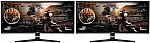 LG (34UC79G-B) 34" 2560x1080 21:9 UltraWide Curved IPS, 144hz MBR Freesync Dual Monitor Bundle $416
