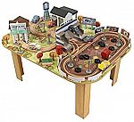 KIDKRAFT Disney Pixar Cars 3 Thomasville 70 Piece Wooden Track Set Table $60 (60% Off)