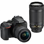 Nikon D5600 DSLR Camera Kit w/AFP DX 18-55mm f/3.5-5.6G VR AFP DX 70-300/4.5-6.3G Lenses Bundle $797 and more