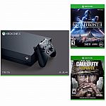 Xbox One X 1TB Console+ Call of Duty World War 2 + Star Wars Battlefront 2 $550