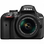 Nikon D3400 24.2 MP DSLR Camera w/ AF-P DX 18-55mm VR Lens Kit (manufacture refurbished) $299