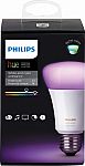 Philips - Hue White and Color Ambiance A19 Wi-Fi Smart LED Bulb - Multicolor $26.99