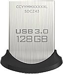 SanDisk Ultra Fit 128GB USB 3.0 Flash Drive (SDCZ43-128G-GAM46) [Newest Version] $25.99