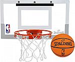 Spalding NBA Slam Jam Over-The-Door Mini Basketball Hoop $18 (Org $40) & More