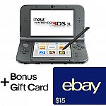 Nintendo 3DS XL, Refurbished by NINTENDO $160 + $15 eBay Gift Card
