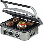 Cuisinart GR-4N 5-in-1 Griddler, Silver, Black Dials $45