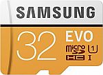 Samsung 95MB/s (U1) MicroSD EVO Memory Card with Adapter 32 GB (MB-MP32GA/AM) $7.99