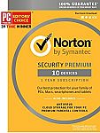 Norton Security Premium - 10 Device [Key Card] $27.99