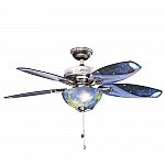Hunter Discovery 48 in. Indoor Brushed Nickel Ceiling Fan with Light Kit $100 (32% off ) & More
