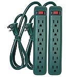 2X PRIME 6-Outlet Power Strip with Built-in Circuit Breaker $3.97