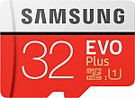Samsung EVO Plus microSDXC UHS-I Memory Card: 32GB U1 $10 or 64GB U3 $20