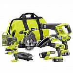 Ryobi 18-Volt ONE+ Cordless Lithium-Ion 8-Tool Combo Kit with (2) 1.3 Ah Batteries $179 (60% Off)