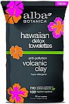 Alba Botanica Hawaiian Detox Towelettes Anti-Pollution Volcanic Clay, 30 Count $0.94