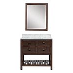 Scott Living Canterbury Mahogany Undermount Single Sink Bathroom Vanity with Engineered Stone Top $399 (Save 55%)