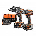 Ridgid 18V Brushless Drill/Driver Combo w/ 2 Batteries + FREE Bare Tool for $229