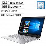 HP ENVY 13t Touchscreen Laptop (i7, 2GB NVIDIA Graphics, 16GB RAM, 512GB SSD) $1,000