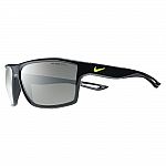 Nike Legend 65 Matte Black Frames Yellow Swoosh Grey Lenses $20
