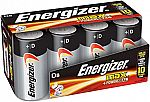 8-Count Energizer Max Alkaline D Cell Batteries $6 (add-on)