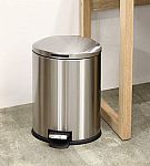 Home Zone (12 Liter / 3 Gal) Stainless Steel Kitchen Trash Can with Step Pedal $16