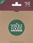 $50 Whole Foods Market Gift Card $40