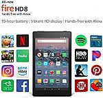All-New Fire HD 8 Tablet 16GB for $59.99, 32GB for $89.99