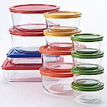 Pyrex 24-pc. Storage Set with Color Lids (2 for $40)