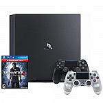 SONY PlayStation 4 Pro 1TB + Extra Crystal DualShock 4 Controller + Uncharted 4 $450