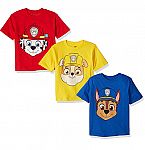 3-Pack Nickelodeon Boys' Paw Patrol T-Shirts $10