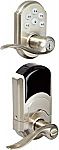 Kwikset Z-Wave SmartCode Satin Nickel Electronic Tustin Lever Featuring SmartKey $79