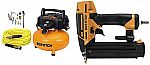BOSTITCH BTFP02012-WPK 6-Gallon 150 PSI Oil-Free Compressor Kit and Smart Point 18GA Brad Nailer Kit $167