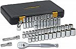 GearWrench 49-Pc 1/2-Inch Drive with SAE/Metric 6 Point Standard and Deep Socket Set $102 (Was $175)