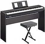 Yamaha P45 88-Key Weighted Digital Piano Home Bundle w/ Stand and Bench $400 (Org $580)