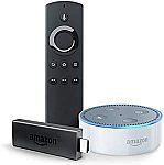 Fire TV Stick with Alexa Voice Remote + Echo Dot $40