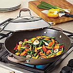 Anolon Advanced Bronze Hard-Anodized Nonstick 14" Covered Wok $30