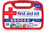 140-pc Johnson & Johnson All-Purpose Portable Emergency First Aid Kit $8 or Less