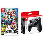 Super Smash Bros. Ultimate Nintendo Switch Import Region Free + Pro Controller $99