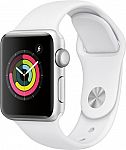 Apple Watch Series 3 (GPS) 38mm Silver Aluminum Case with White Sport Band $229