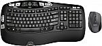 Logitech MK570 Comfort Wave Wireless Keyboard and Optical Mouse $35 and more