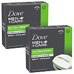 Prime Members: 20-Count 4oz Dove Men+Care Body and Face Bars (Extra Fresh)  $10.69 & more